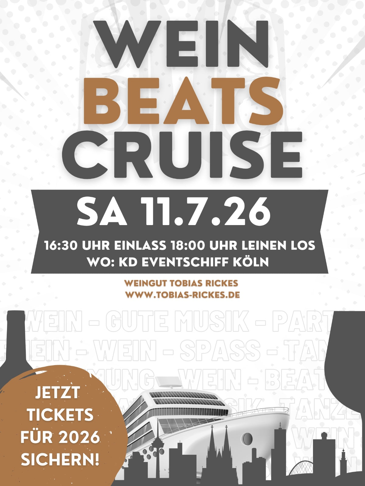Ticket Wein Beats Cruise